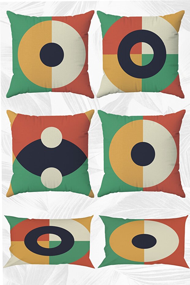 Minimalist Art Double Sided Printed 43x43 Throw Pillow Cover and 30x50 Rectangular Throw Pillow Cover Set of 6