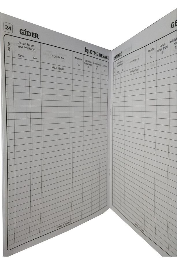 Işletme Gelir Gider Defteri 48 Yaprak(96 SYF) Numaralı 10 Lu Paket. - 4