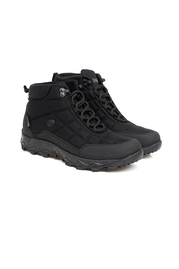 00170 Erkek Bot Sıyah Su Geçirmez Unisex Waterproof Bağcıklı Bot - 2
