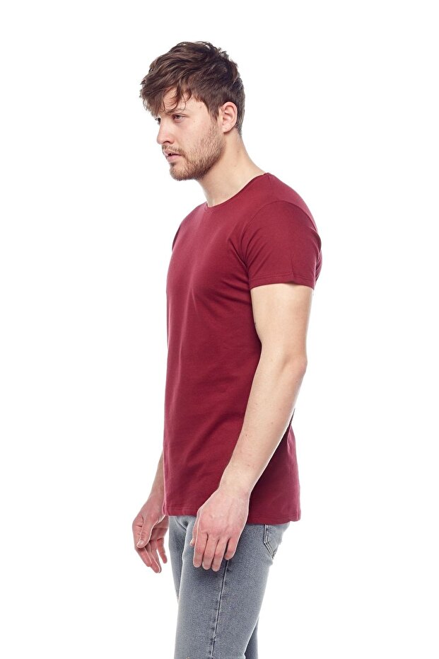Ανδρικό μπλουζάκι Claret Red Basic - Crew Neck - 3