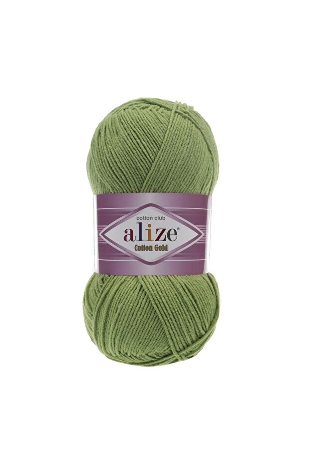 Cotton Gold Oil Green Hand Knitting Yarn