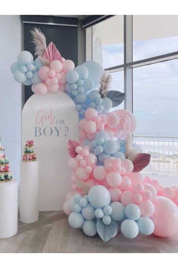 Gender Party Balloon Chain Pink Blue Balloon