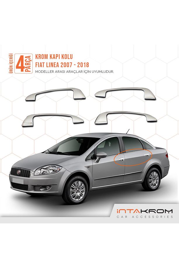 Fiat Linea Krom Kapı Kolu Dış 4 Kapı 2007 ve Sonrası - 1