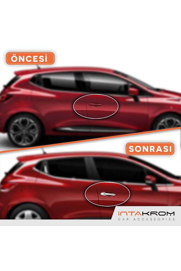 Renault Clio 4 Krom Ön Kapı Kolu 2 Parça 2012 Ve Üzeri Sensörsüz - 6