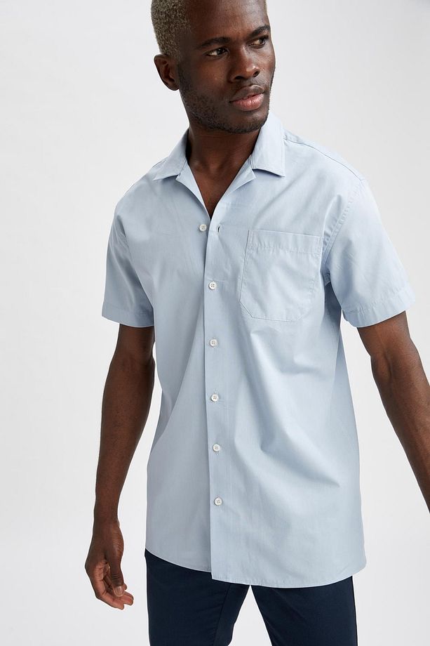 Modern Fit Basic Kısa Kollu Gömlek - 14