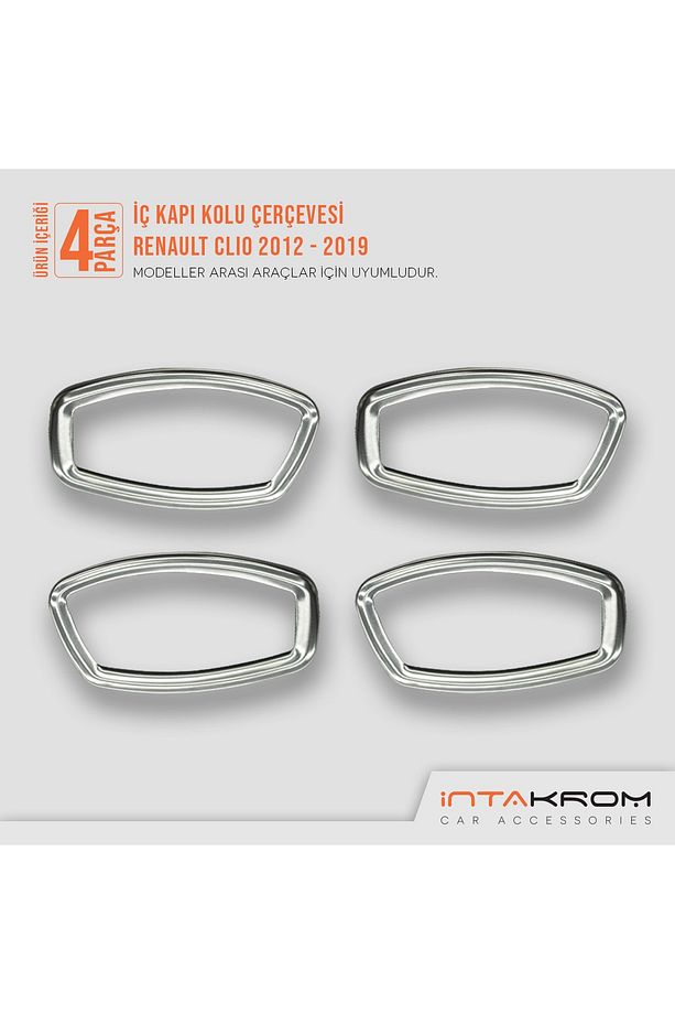 Renault Clio 4 Krom Iç Kapı Kolu Çerçevesi 4 Parça 2012 Ve Üzeri - 7