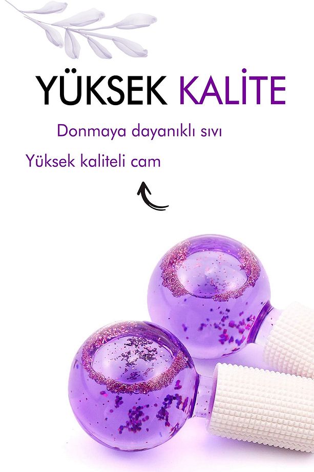 Ice Globes Buz Küresi Soğuk Masaj Ve Terapi Topu 2 Adet Mor Borasilikat Cam (SAKLAMA KUTUSU ILE) - 7