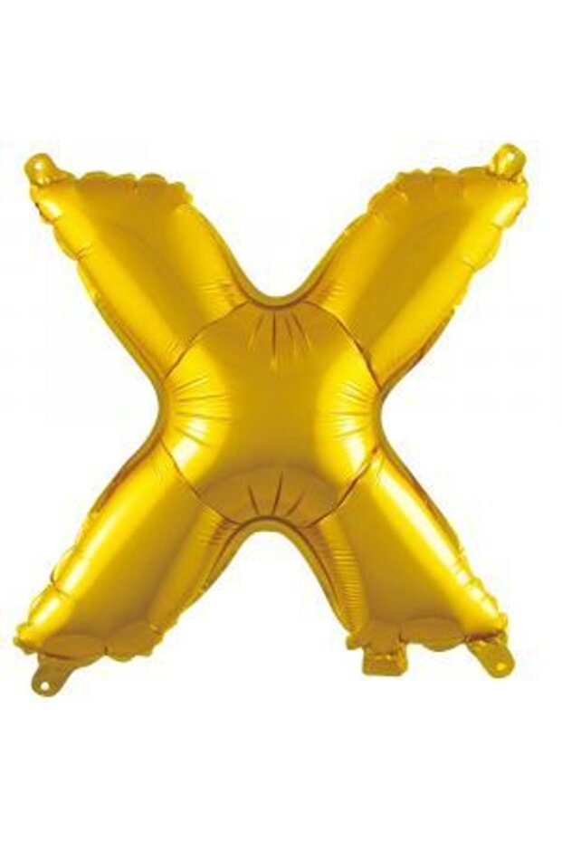 X Letter Gold Foil Balloon 40 Inc 100 cm