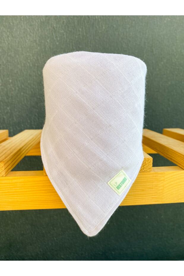 Double Layer 100% Cotton Lilac Muslin Baby Drool Bib-scarf