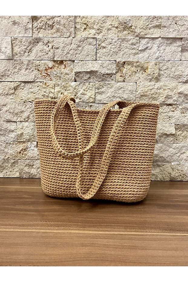 Tote Model Pamuk Makrome Çanta - 2