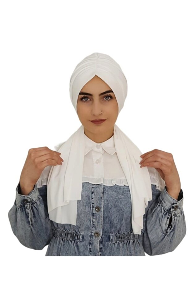 Ready Bonnet Shawl - Ecru Color