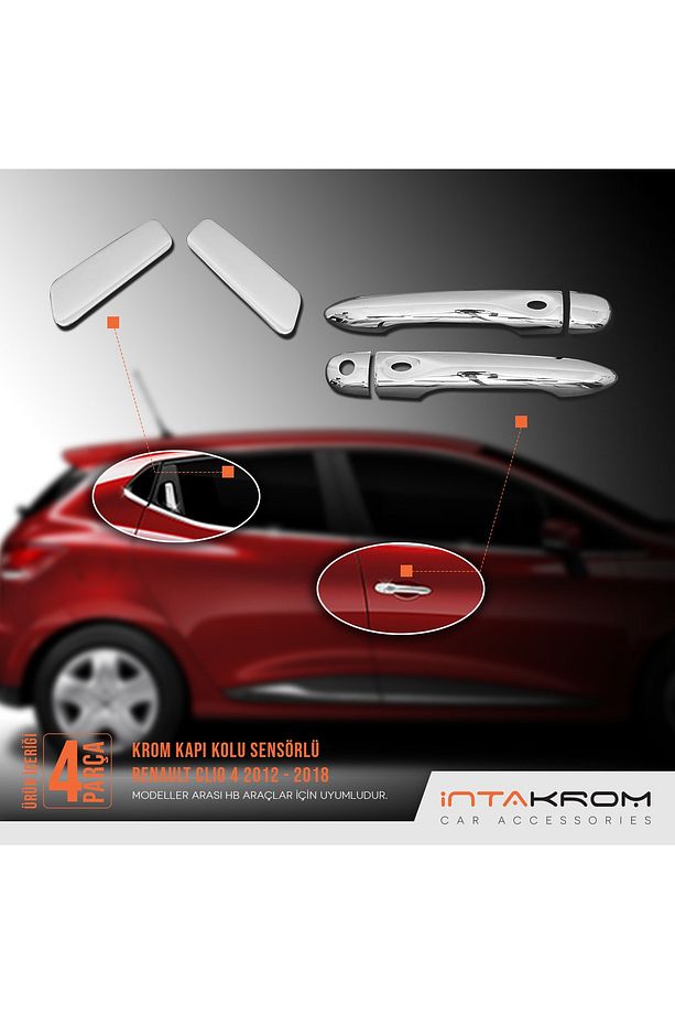 Renault Clio 4 Icon Krom Kapı Kolu 4 Parça 2012 -2019 / Hb - 5
