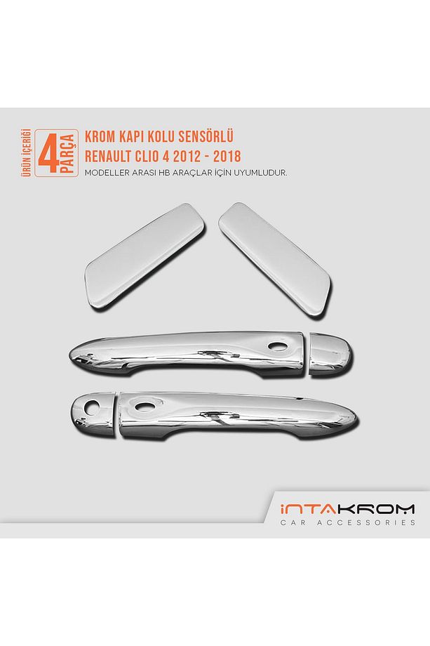 Renault Clio 4 Icon Krom Kapı Kolu 4 Parça 2012 -2019 / Hb - 7