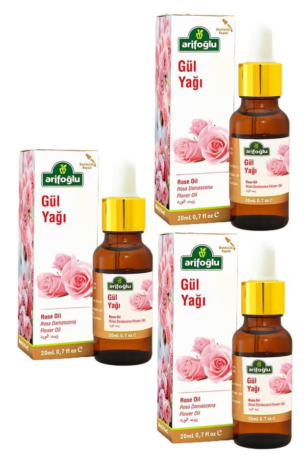 Gül  Yağı 20 ml 3 Lü Set 60 ml - 1