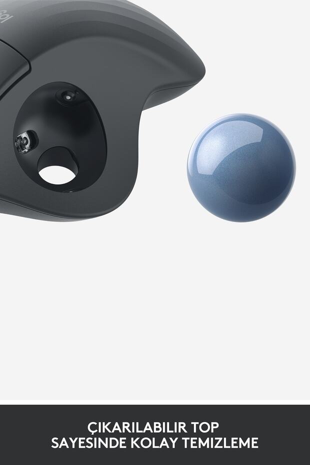 Ergo M575 Kablosuz Iztopu Özellikli Konforlu Ergonomik Mouse - Siyah - 7