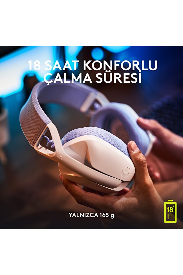 G G435 Lıghtspeed Kablosuz Oyuncu Kulaklığı - Beyaz - 6