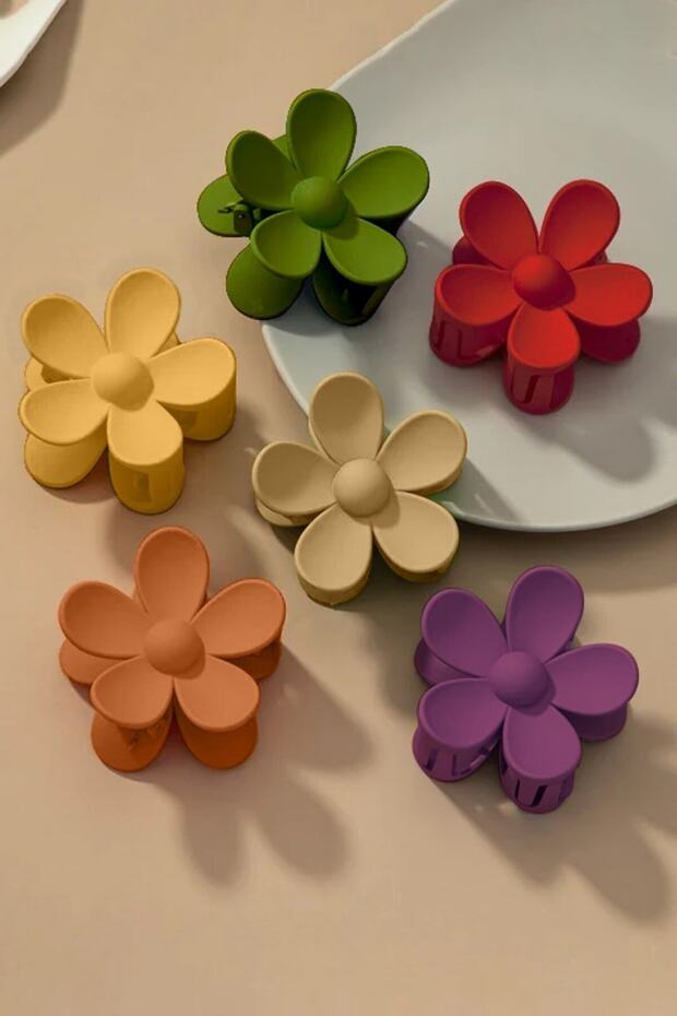 Set of 6 Colorful Daisy Model Buckles