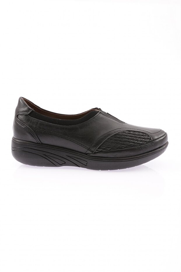 Women's Front Elastic Kemicomfort Shoes Tpt Black Leather 531921015