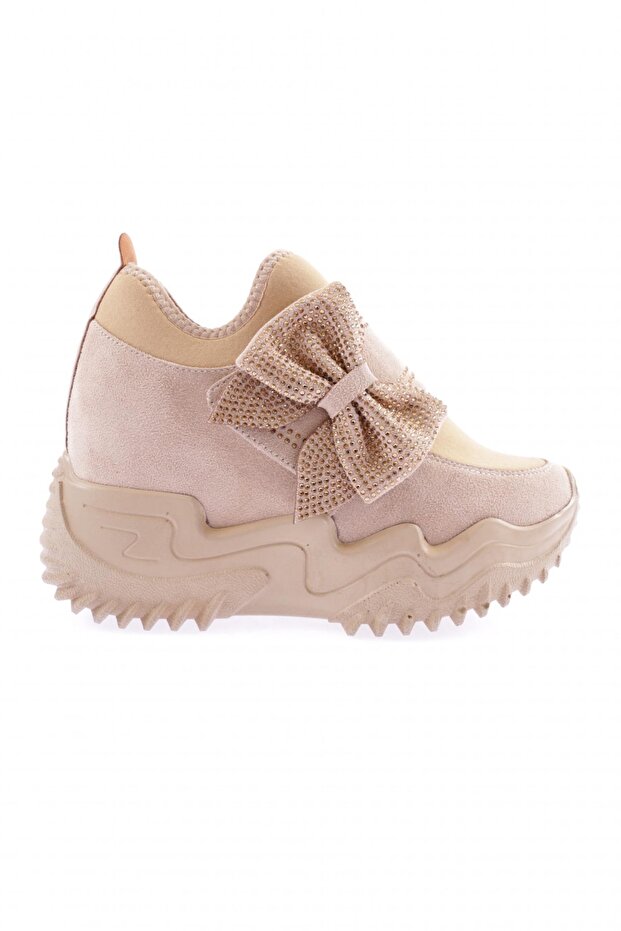 Women's Mega Thick Sole Silver Stone Sneakers 21510102831
