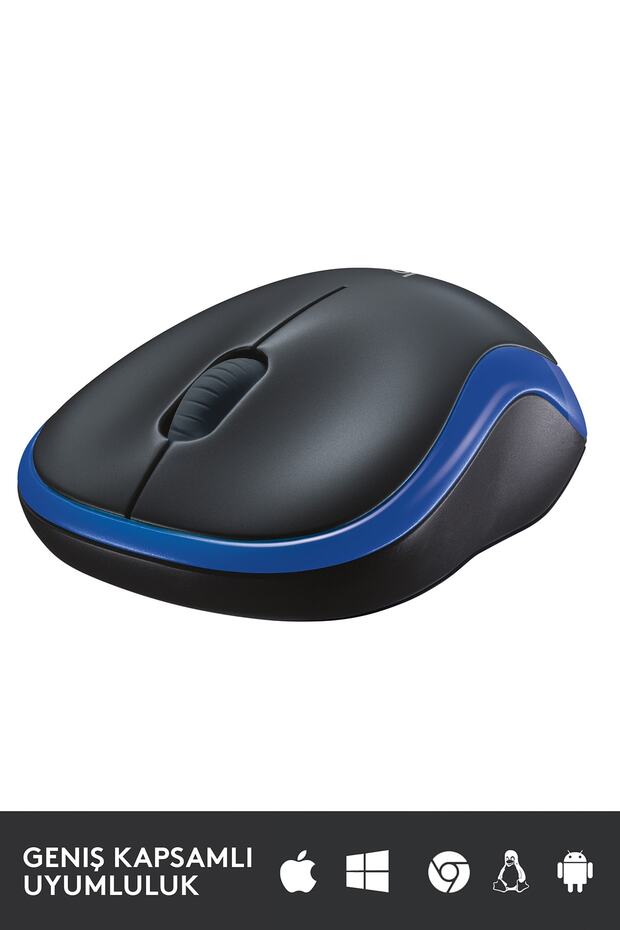 M185 Usb Alıcılı Kompakt Kablosuz Mouse - Mavi - 6
