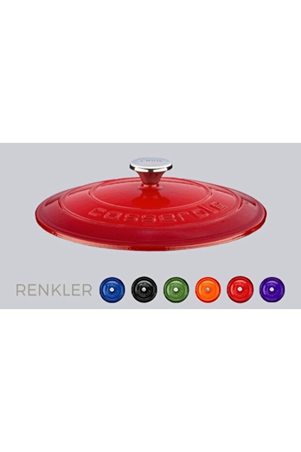 Yuvarlak Tencere. Çap :22cm. - Kırmızı - 3