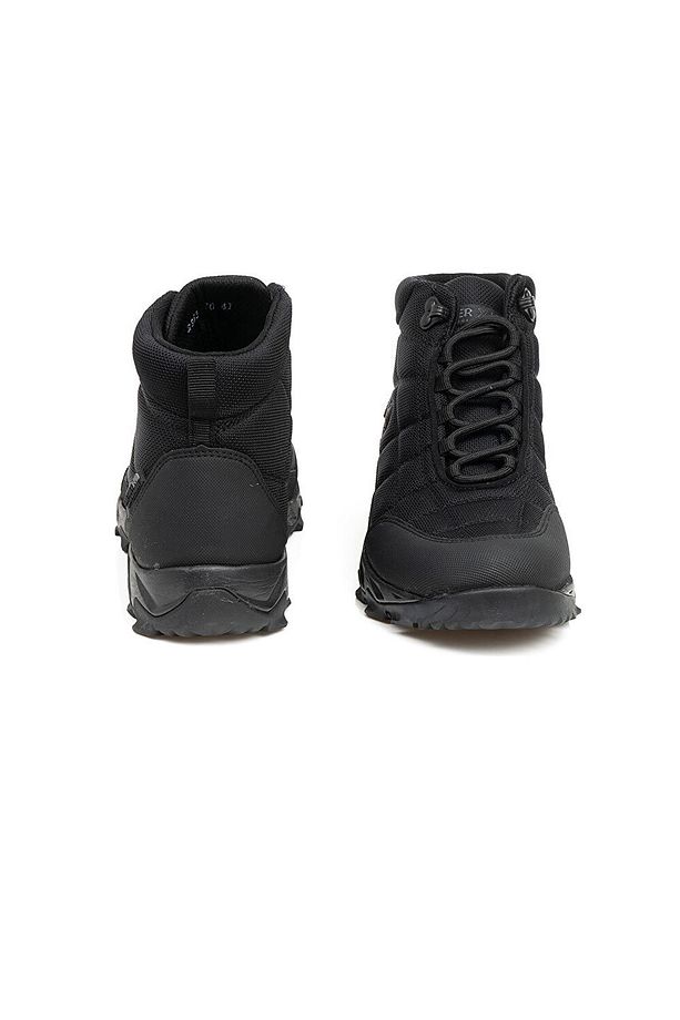 00170 Erkek Bot Sıyah Su Geçirmez Unisex Waterproof Bağcıklı Bot - 4