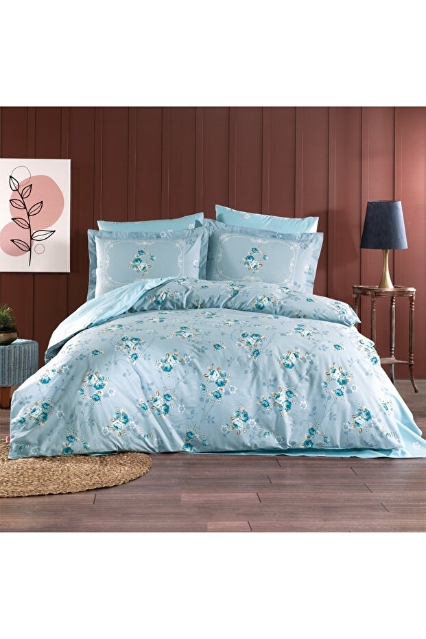 Poplin Tek Kişilik Nevresim Takımı Martha Mint - 2