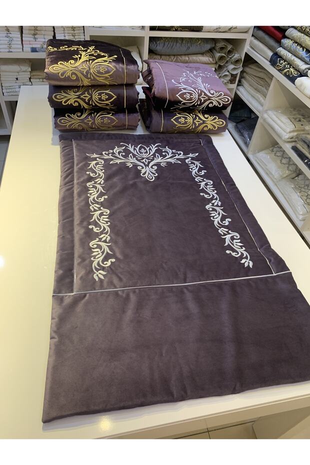 Seccade,ipek Kadife Elyaflı, Nakış Işlemeli Seccade - 5