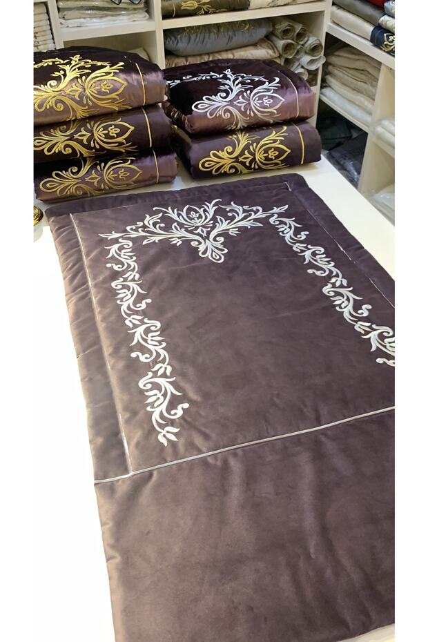 Seccade,ipek Kadife Elyaflı, Nakış Işlemeli Seccade - 7