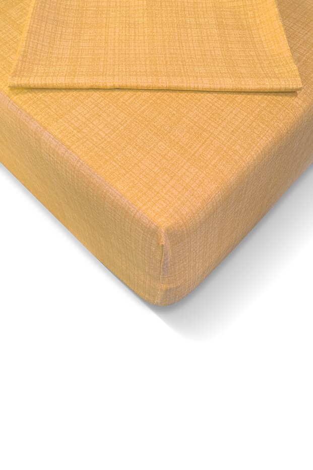طقم شرشف مطاطي 100x200 سم من رانفورس - أصفر