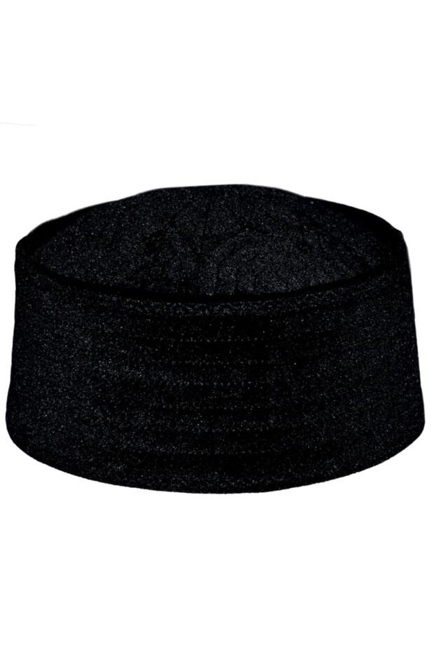 Black Velvet Skullcap, Skullcap, Molded Skullcap, Black Skullcap, Velvet Skullcap T049
