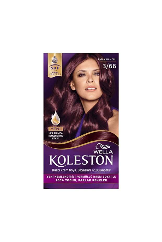 Wella 3/66 Patlıcan Moru Set Saç Boyası - 1