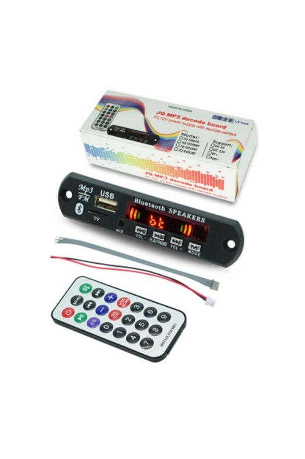 Mikrofonlu-bluetooth-radyo-usb-aux-sd Kart Mp3 Çalar 12 Volt - 1