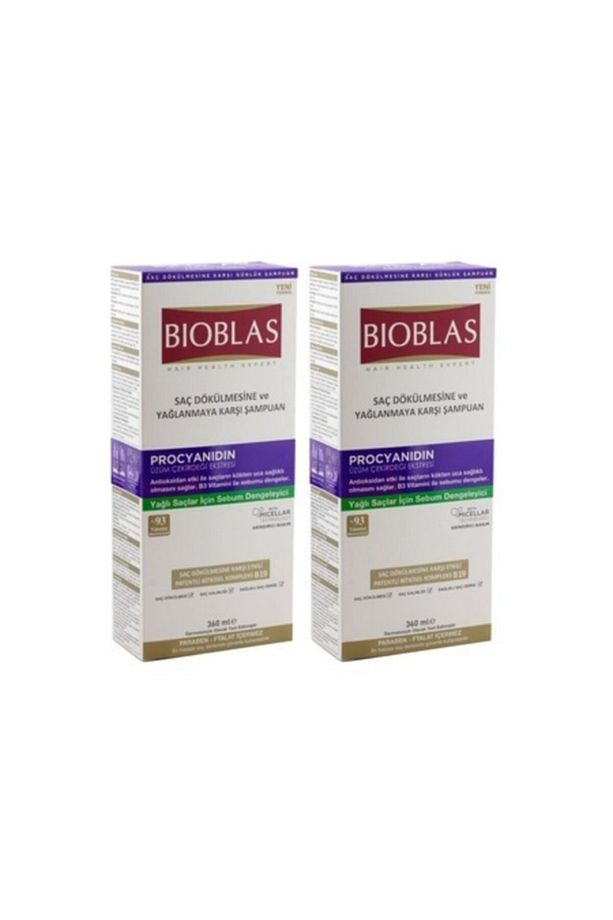 Bıoblas Şamp 360 Ml X2 Adet Saç Dökülmesine Ve Yağlanmaya Karşı - 1