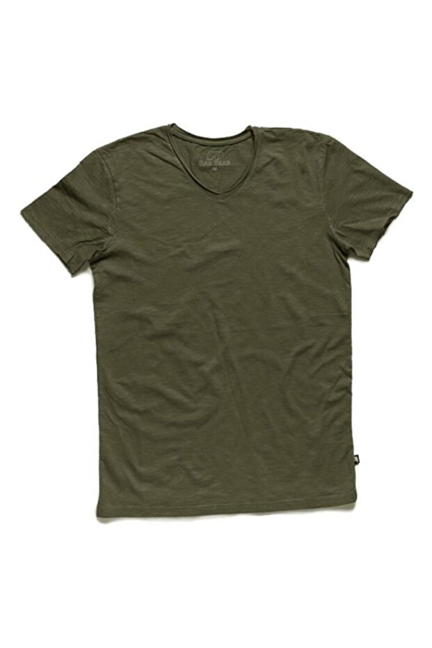 V-neck Men's Dark Green T-Shirt