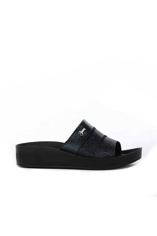 Women's Black Orthopedic Comfortable and Stylish Slippers