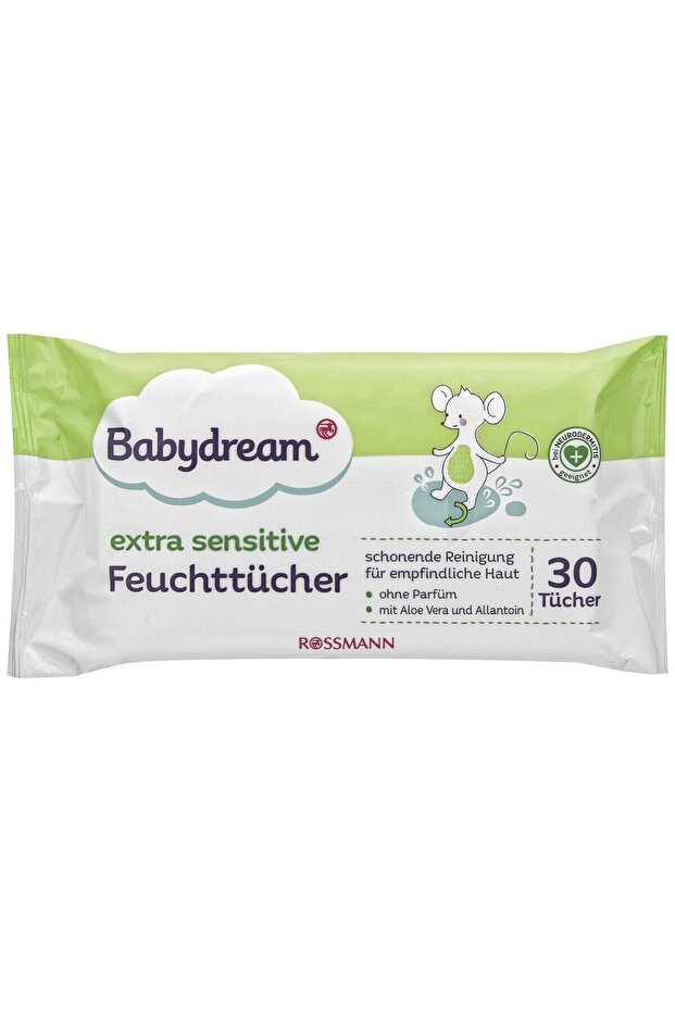 Bebek Islak Mendil Çok Hassas Cilt, Aloe Veralı 30'lu - 1