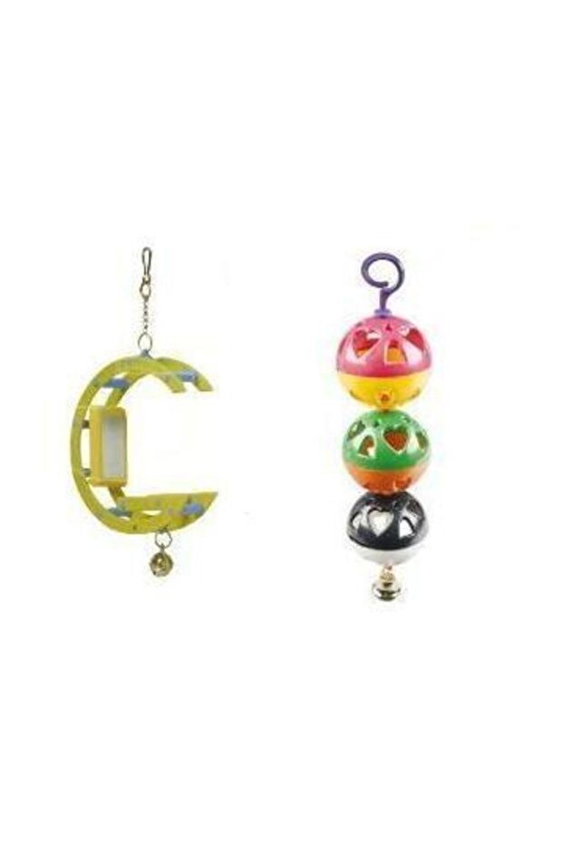 Budgie Toy Triple Ball + Mirrored G Swing