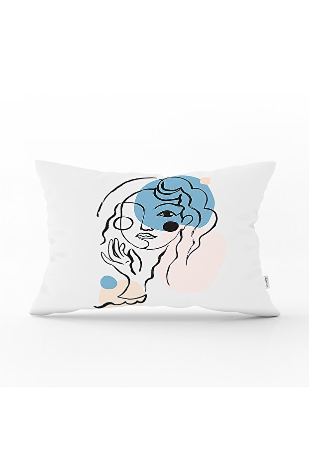 Portrait Printed Decorative Special Design Rectangular Pillow Case - 1