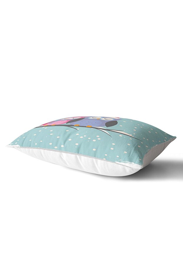 Owl Patterned Digital Printed Decorative Rectangular Pillow Throw Pillow Cover - 2