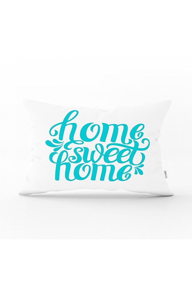 غطاء وسادة مستطيل مطبوع رقميًا من Turkuaz Home Sweet Home