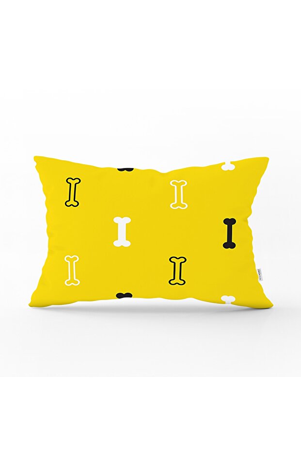 Large Bone Patterned Digital Printed Modern Rectangular Pillow Throw Pillow Cover - 1