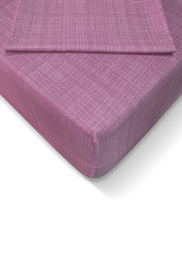 طقم ملاءات مطاطية مقاس 100x200 سم من Ranforce - وردي مجفف