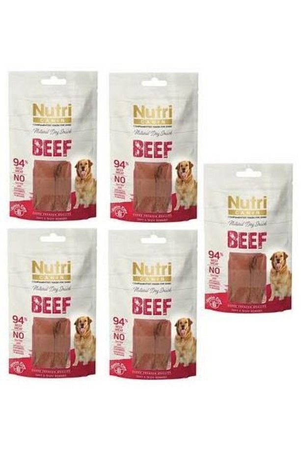 Nutri Canın Beef 5 Adet %94 Biftekli Köpek Ödülü 80 Gr - 1