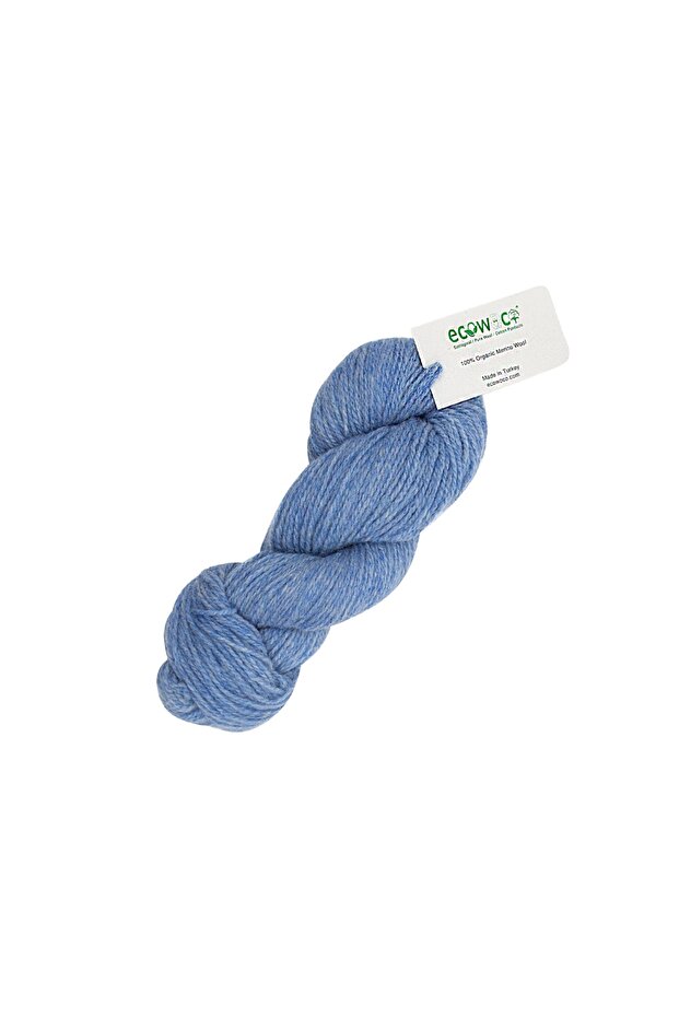 Organic Merino Wool Hand Knitting Yarn - Sky Blue