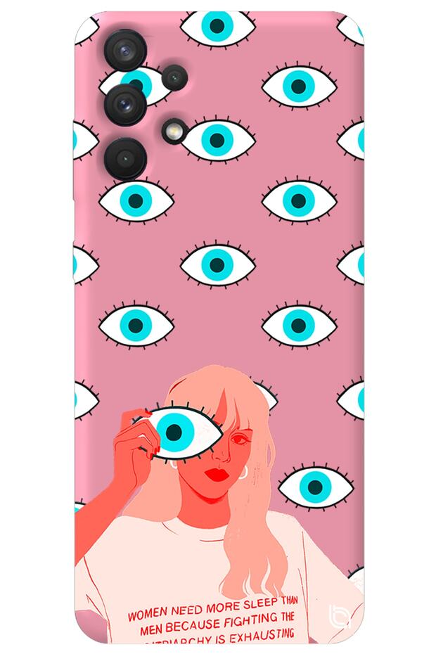 Samsung A13 4g Pink Premium Velvet Eye Patterned Silicone Phone Case