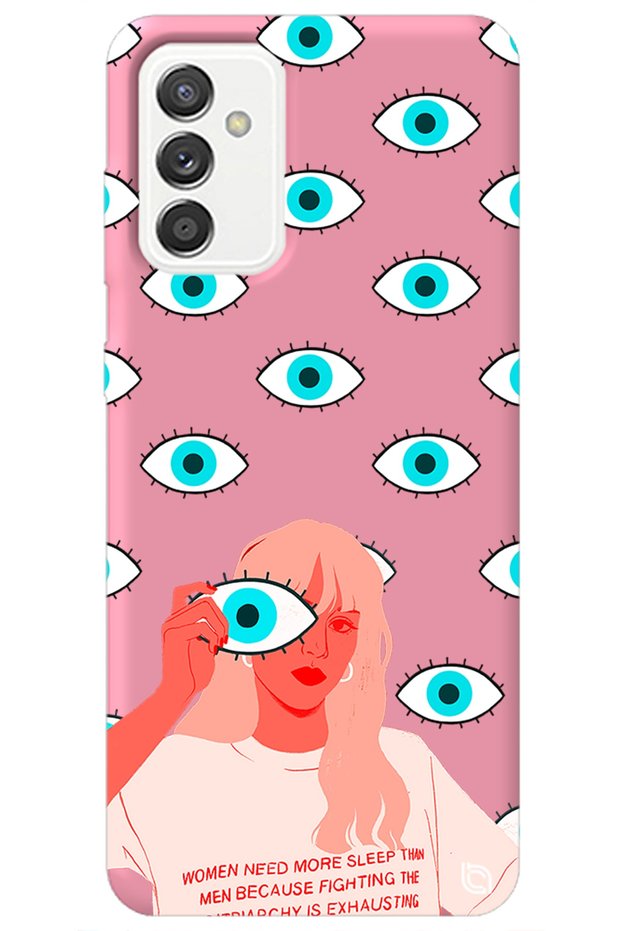 Samsung M52 Pink Premium Velvet Eye Patterned Silicone Phone Case