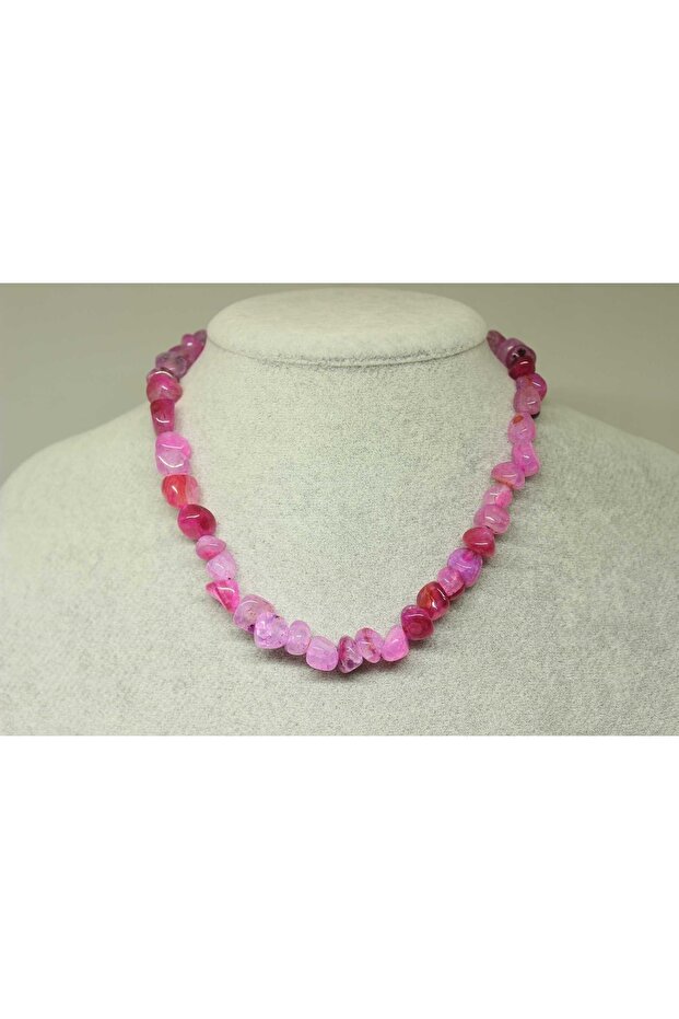 Agate Stone Necklace 8-10mm Range (with clip) (23850)