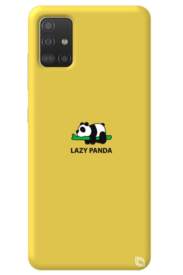Samsung M51 Yellow Premium Velvet Panda Patterned Silicone Phone Case