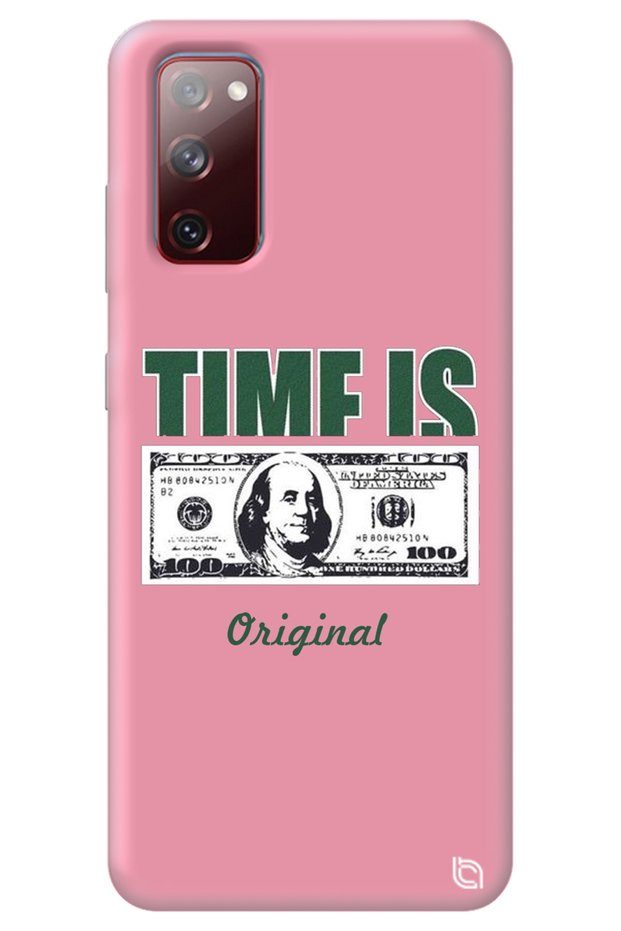 Samsung A02S Pink Premium Velvet Money Patterned Silicone Phone Case
